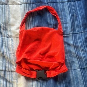 Vibrant Orange Crop Top